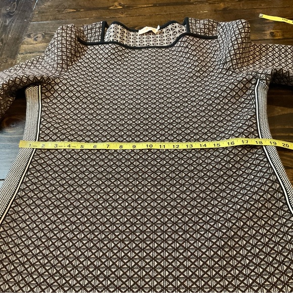 Tory Burch Brown and Cream Long Sleeve Sweater Dress like new condition. - Picture 10 of 13